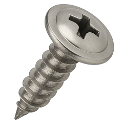 Саморезы по металлу 4.2×16 острые с пресс-шайбой, нержавеющая сталь