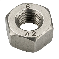 Гайка нержавеющая М22 DIN 934, класс прочности А2/A4
